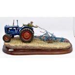 Three Border Fine Arts tractor models of working farm scenes. No boxes or certificates. Condition: