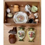 A collection of mid to late 20th Century mixed ceramics including vases, kitchen ware, stone ware,