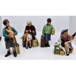 A set of four Royal Doulton Children of the Blitz limited edition figures, modelled by Adrian Hughes