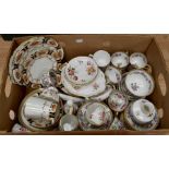A collection of Indian Tree tea ware, by various factories, including Royal Grafton and Longton,