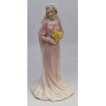 Mid 20th Century Royal Doulton The Bride figurine HN1600 CR; no chips or cracks, with crazing