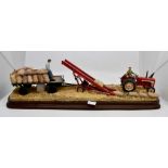 Four Country Fine Arts models of tractors and farming scenes Condition: Losses to one piece