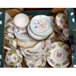 A collection of tea wares including Tuscan, Windsor, Royal Imperial, Royal Crown Derby (Q)