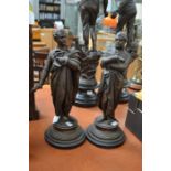 A pair of 19th Century spelter figures of gentlemen