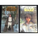 Star Wars Gold Foil Edition Episode 1 Obi-Wan Kenobi and Luke Skywalker, both certificates, along