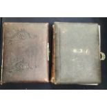 Two Victorian photograph albums, with loose photographs AF