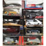 Die cast vehicles: 10 x 1:18 scale vehicles including Road Signatures, Maisto, Burago. All boxed,