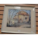 A substantial selection of predominantly framed and glazed pictures, comprising watercolours,