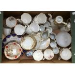 A collection of china wares, including Japanese plates and other decorative china plates, cups and