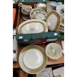 Royal Doulton antique gold dinner service along with Booth Lotus tea services