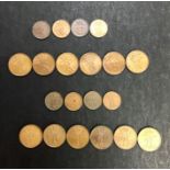 Denmark Two full sets of Bronze 1 & 2 ORE 1960-66, released in only 10 coin sets they never went