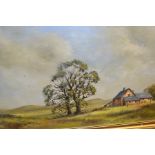 Digby Page, 1980's, a country scene oil on canvas, signed bottom right, 90 x 45 cms approx, entitled