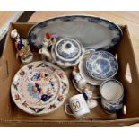 A large collection of ceramics dating from early to late 19th Century including, Masons ironstone (