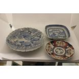 A 19th Century Imari Japanese plate, an early 19th Century Chinese plate and a 19th Century Japanese