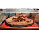 Massey Harris cased Country Fine Arts combine harvester with box