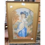 Two framed 19th Century oil paintings of scenery subjects, framed lake scene, 19th Century and a