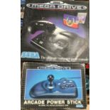 Sega Megadrive, boxed with large quantity of games, along with Mega DDrive II, and boxed arcade