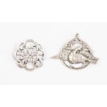 Two Scottish silver brooches, including a Celtic version by Hebridean jewellery, Edinburgh 1988