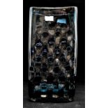 Whitefriars- a Whitefriars textured glass vase in Pewter. Height approx 26cm.