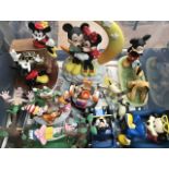Disney collection including ornamental figures of Mickey & Minnie Mouse, Donald Duck, Wallace &