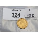 A Victorian half sovereign dated 1895