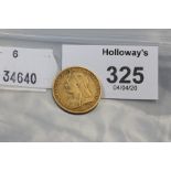 A Victorian half sovereign dated 1898