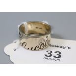 Gucci, an 18ct gold band ring, signed Gucci around wide band, Ring size M 1/2, 9.2g