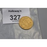 A Victorian half sovereign dated 1899