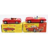 Dinky: A boxed Dinky Toys, 112, Austin Healey Sprite, red body, box slightly torn to one end with