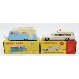 Dinky: A pair of boxed Dinky Toys to comprise: Four Berth Caravan, 188 vehicle, 117 box sticker,
