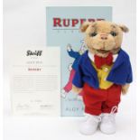 Steiff: A boxed Steiff, Rupert Classic, Algy Pug, Limited Edition 868/1500, EAN 653582, light brown,