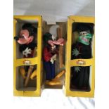 Pelham puppets, Mickey Mouse, Goofy and Witch. Part boxed.  all in good condition, minor marks, no