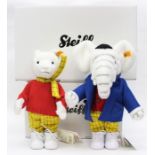 Steiff: A pair of boxed Steiff Rupert bears, comprising: Rupert, EAN 662782, 28cm; together with