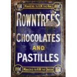 Advertising: A circa 1920's advertising enamel sign, 'Makers to H.M the King, Rowntree's