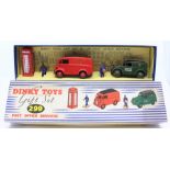 Dinky: A boxed, Dinky Toys, Gift Set, No. 299, Post Office Services, complete, within blue and white
