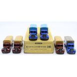 Dinky: A trade box, Dinky Toys, comprising six, Austin Covered Wagon, 30S, two examples in two-