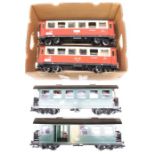 Lehmann: A collection of four Lehmann LGB G gauge coaches. (one box)