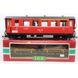 Lehmann: A boxed LGB, G gauge, Car Transporter, with two Mercedes Benz cars, together with a