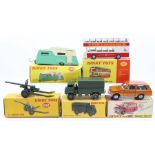 Dinky: A collection of five boxed, Dinky Toys, to comprise: Four Berth Caravan, 188, green and cream