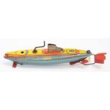 Mettoy: A Mettoy, tinplate, 'Nautilus' Submarine, playworn condition, length approx. 27cm.