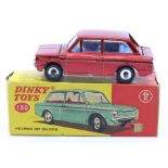 Dinky: A boxed Dinky Toys, Hillman Imp Saloon, 138, maroon body, slight paint chips to vehicle.