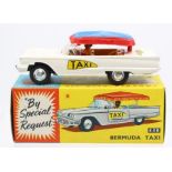 Corgi: A boxed, Corgi Toys, Bermuda Taxi, 430, white vehicle, blue and red canopy, vehicle appears