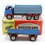 Shackleton: A boxed Shackleton, Foden F.G.6 Tipper, Mechanical Scale Model, blue body, red