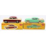 Dinky: A boxed Dinky Toys, Humber Hawk, 165, two-tone maroon and cream body, vehicle appears good,