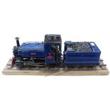 Live Steam: A Live Steam, G gauge, 0-6-0 locomotive with tender, 'Kate', Made by Roundhouse, with