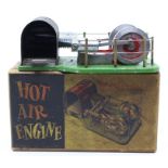 Live Steam: A boxed, Davies Charlton Ltd, Hot Air Engine, paint flaking but the engine appears