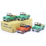 Dinky: A trade box, Dinky Toys, comprising four, 27D, Land-Rover, three examples in green, one