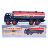 Dinky: A boxed, Dinky Toys, 942, Foden 14-Ton Tanker, 'Regent', red, white and blue vehicle, appears