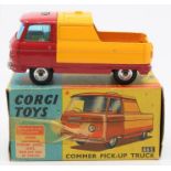 Corgi: A boxed Corgi Toys, Commer Pick-Up Truck, 465, red body, orange chassis, paint chips to