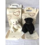 Steiff limited edition  Bears, Jack, the Rare Black Alpaca Bear and Jill, both 26cm, 2007/8. As